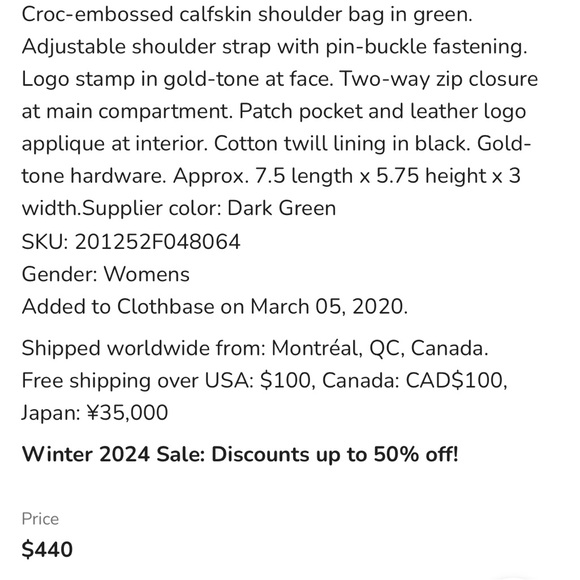 A.P.C. Black Croc-Embossed Crossbody Bag - Picture 2 of 14